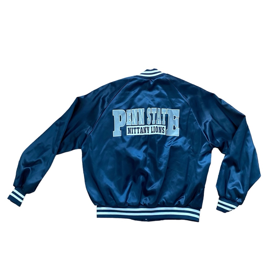 Vintage Chalk Line Penn State Satin/Nylon Bomber Jacket from the 70s/80s